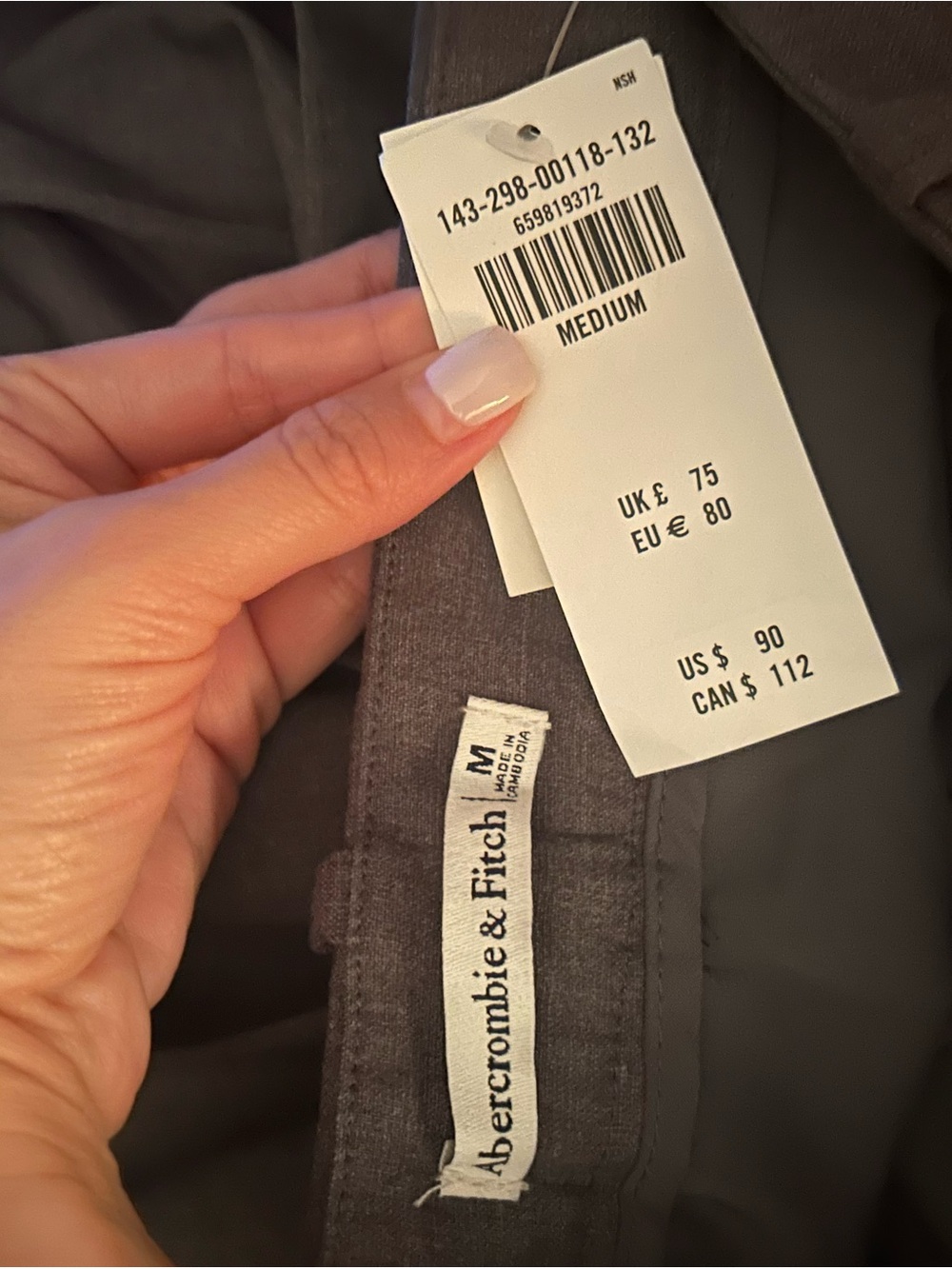 Abercrombie & Fitch Pleated Maxi Skirt with Side Slit - Charcoal Gray - Picture 7 of 7